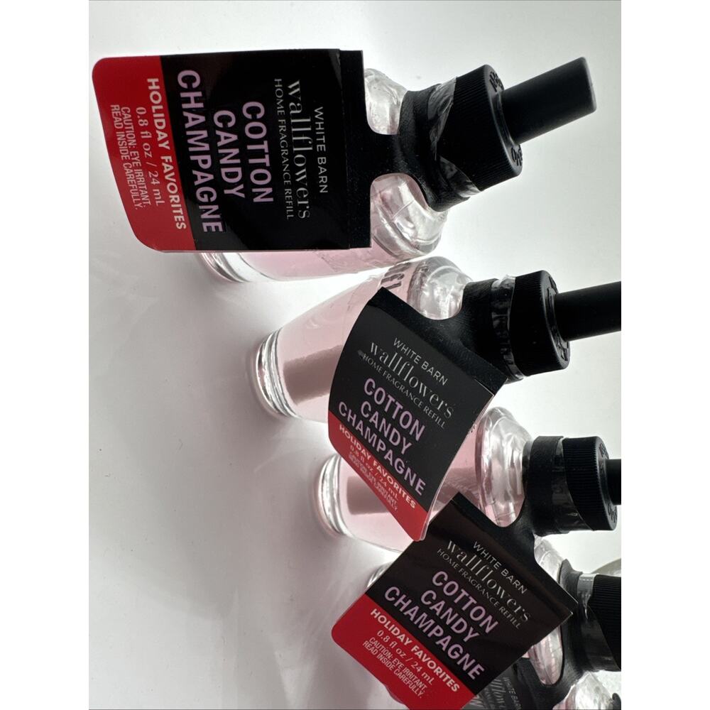 White Barn Bath & Body Works Wallflower Refill Bulb Lot 5 COTTON CANDY CHAMPAGNE - Picture 3 of 5